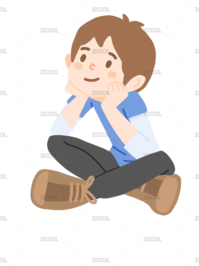 手繪卡通q版坐著雙手托頭的可愛男孩插畫（主預(yù)覽-3057961） - 未分類 - 站酷設(shè)計師金書玙原創(chuàng)素材 - 站酷ZCOOL