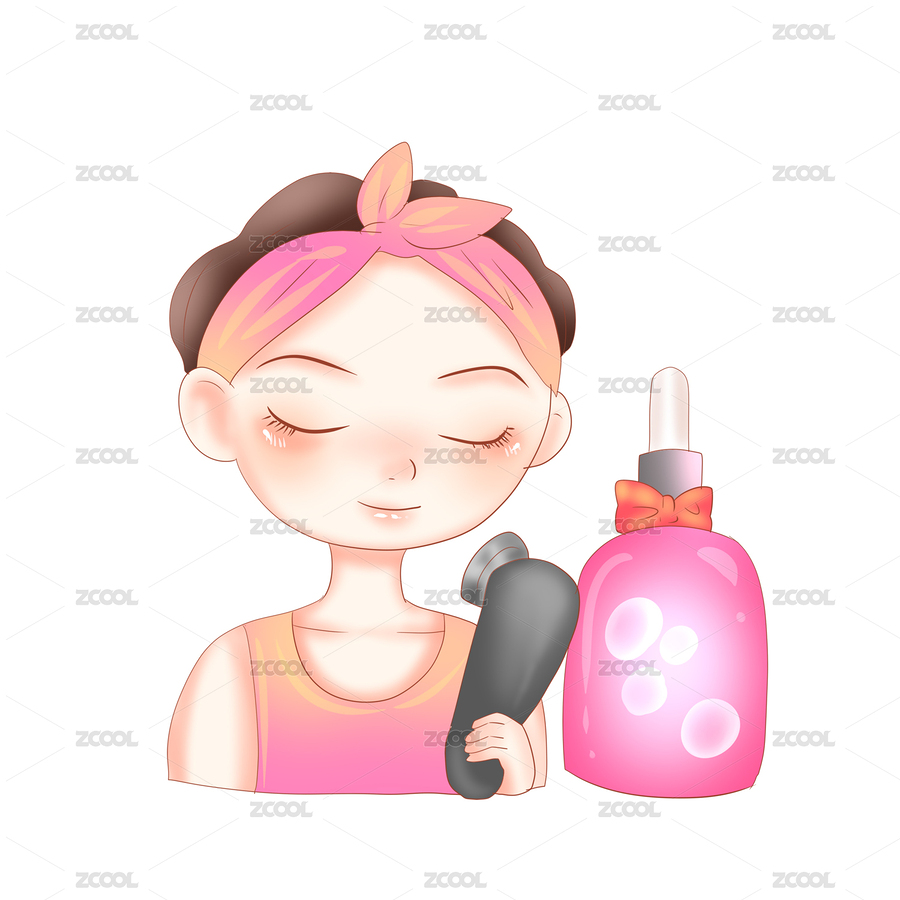 卡通手繪美容廣告創(chuàng)意插畫（主預(yù)覽-7592004） - 未分類 - 站酷設(shè)計師安147123原創(chuàng)素材 - 站酷ZCOOL