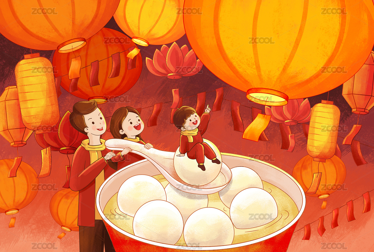 元宵節(jié)全家看花燈吃元宵（主預(yù)覽-6871658） - 未分類 - 站酷設(shè)計(jì)師zlmjdJIN原創(chuàng)素材 - 站酷ZCOOL