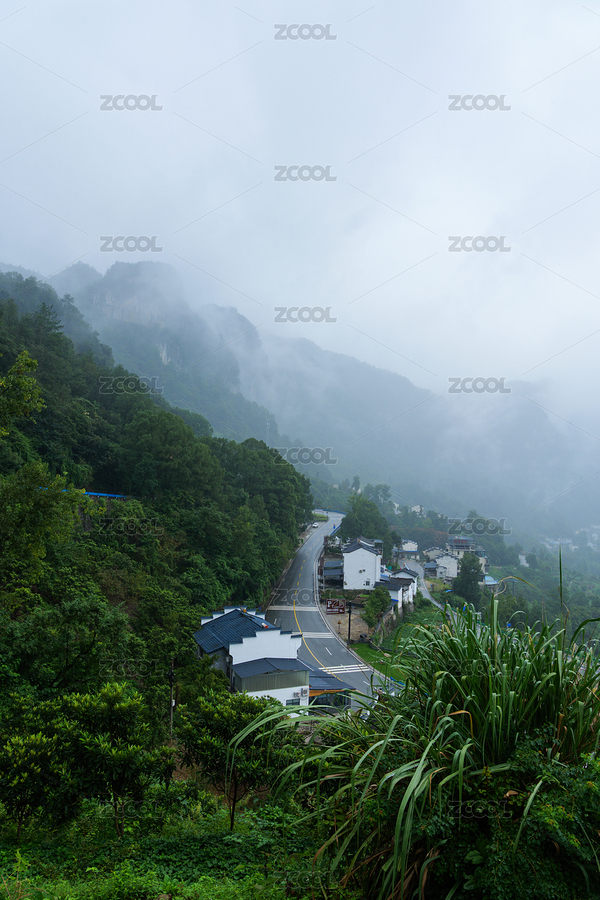 云雾缭绕长江三峡高山峡谷森林间乡村房屋（主预览-12259559） - 未分类 - 站酷设计师pseudo_djq原创素材 - 站酷ZCOOL