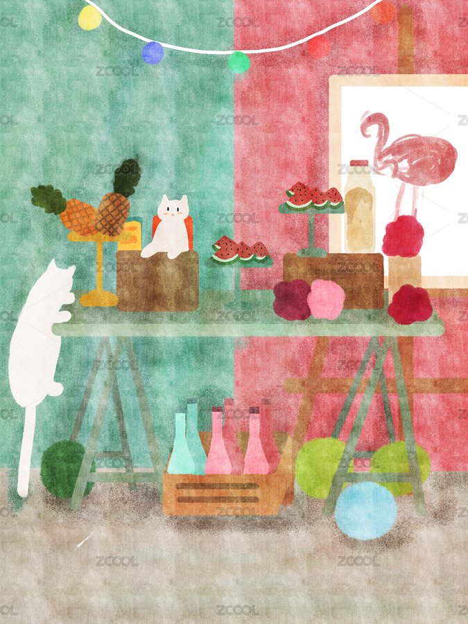 小暑時(shí)節(jié)偷吃西瓜的小貓咪（主預(yù)覽-5077709） - 未分類 - 站酷設(shè)計(jì)師未泯_wm原創(chuàng)素材 - 站酷ZCOOL