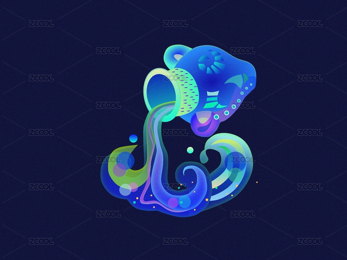 12星座-水瓶座（主预览-7500556） - 未分类 - 站酷设计师yhl10原创素材 - 站酷ZCOOL