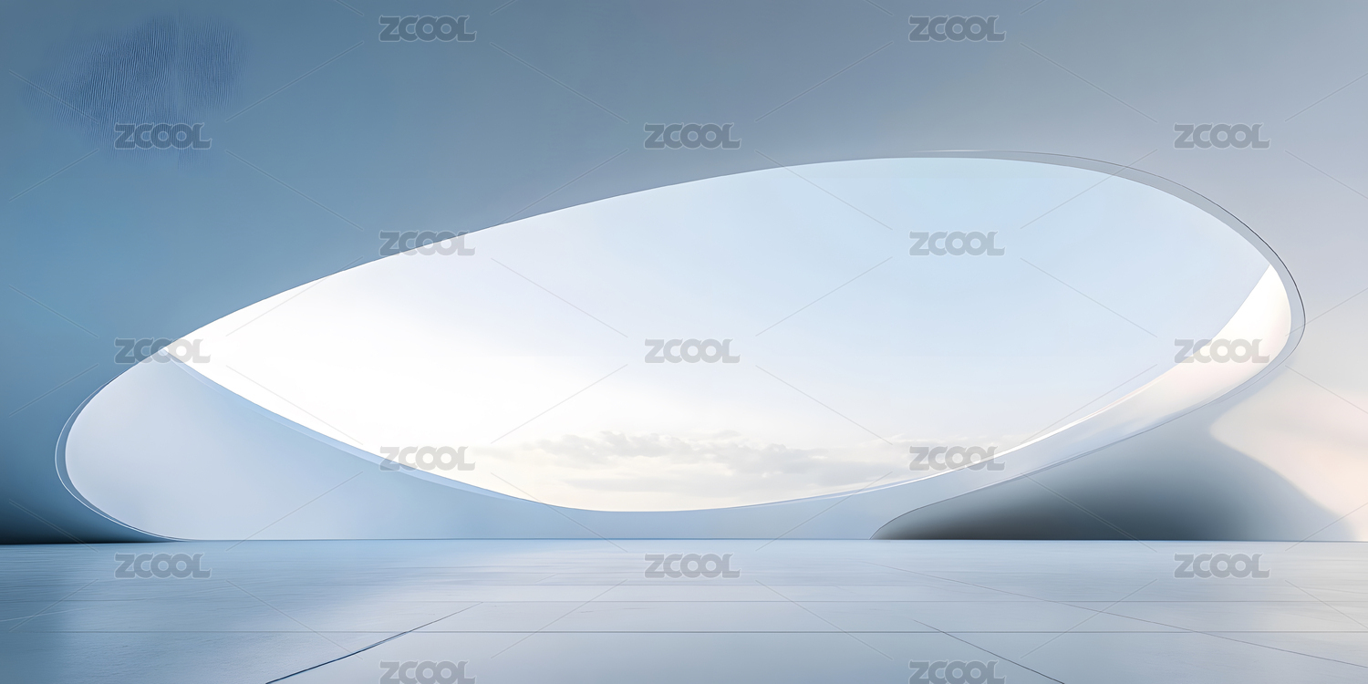 简约现代建筑空间设计透光窗景