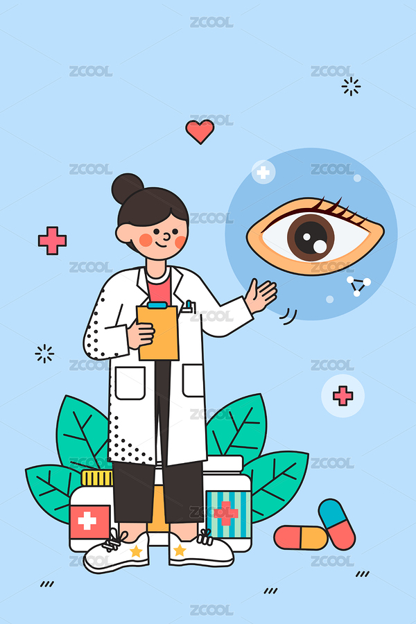 眼科醫(yī)生矢量插畫（主預(yù)覽-7188309） - 未分類 - 站酷設(shè)計(jì)師jingzheer原創(chuàng)素材 - 站酷ZCOOL