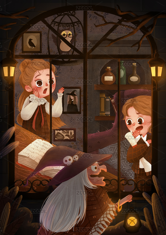 魔法學(xué)院兒童繪本插畫（主預(yù)覽-8882255） - 未分類 - 站酷設(shè)計師之一丶Design原創(chuàng)素材 - 站酷ZCOOL
