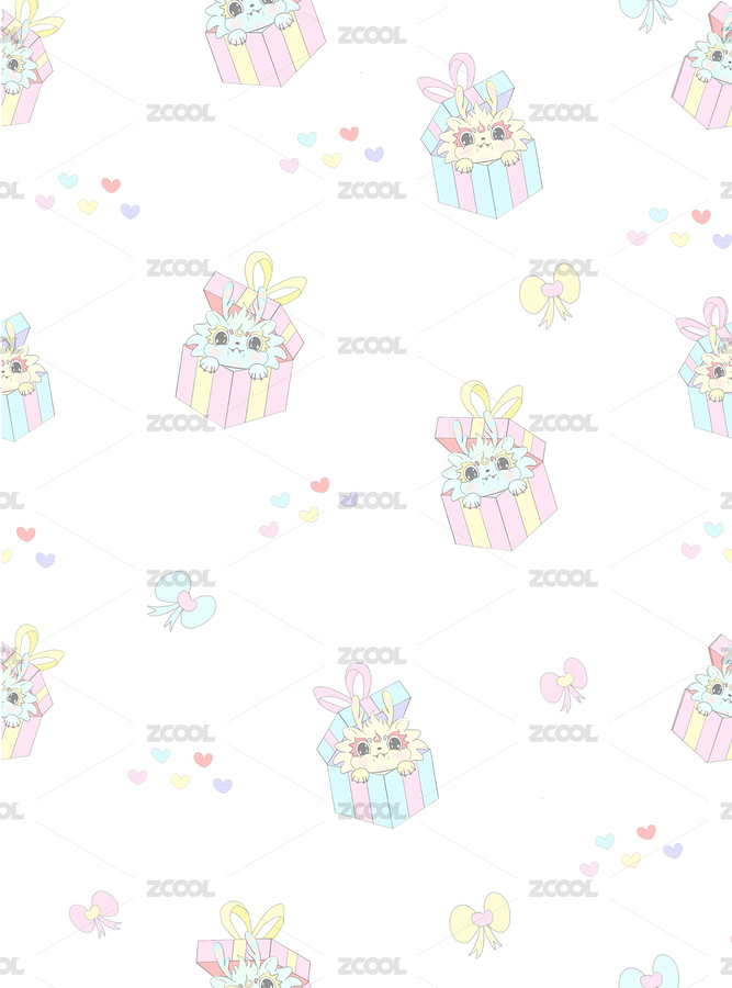 新年卡通龍循環(huán)圖案（主預(yù)覽-7021845） - 未分類 - 站酷設(shè)計(jì)師seven124原創(chuàng)素材 - 站酷ZCOOL