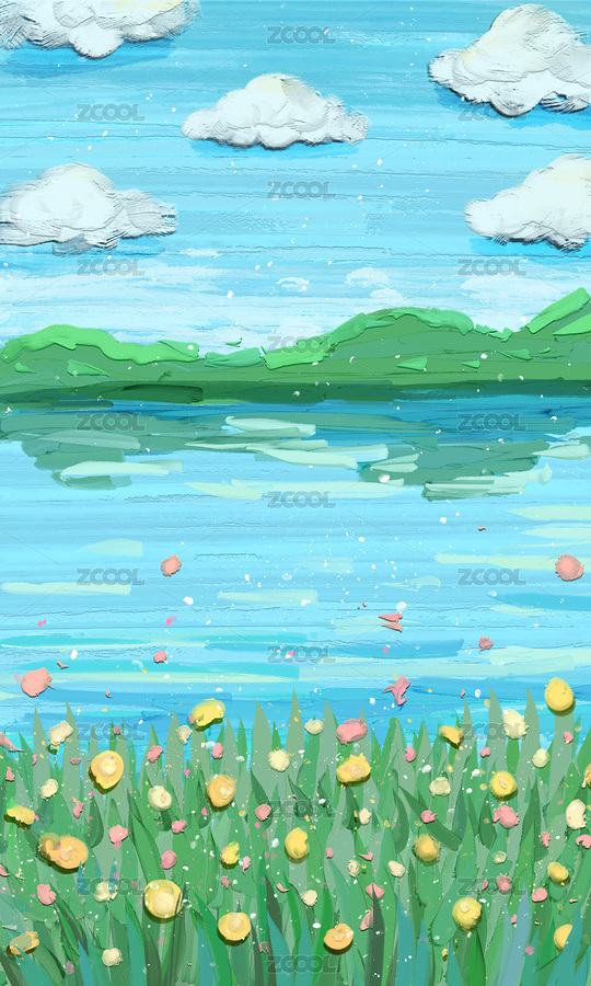 刮刀油畫風(fēng)花卉風(fēng)景壁紙手機(jī)殼（主預(yù)覽-2031958） - 未分類 - 站酷設(shè)計師萌萌的小姐姐原創(chuàng)素材 - 站酷ZCOOL