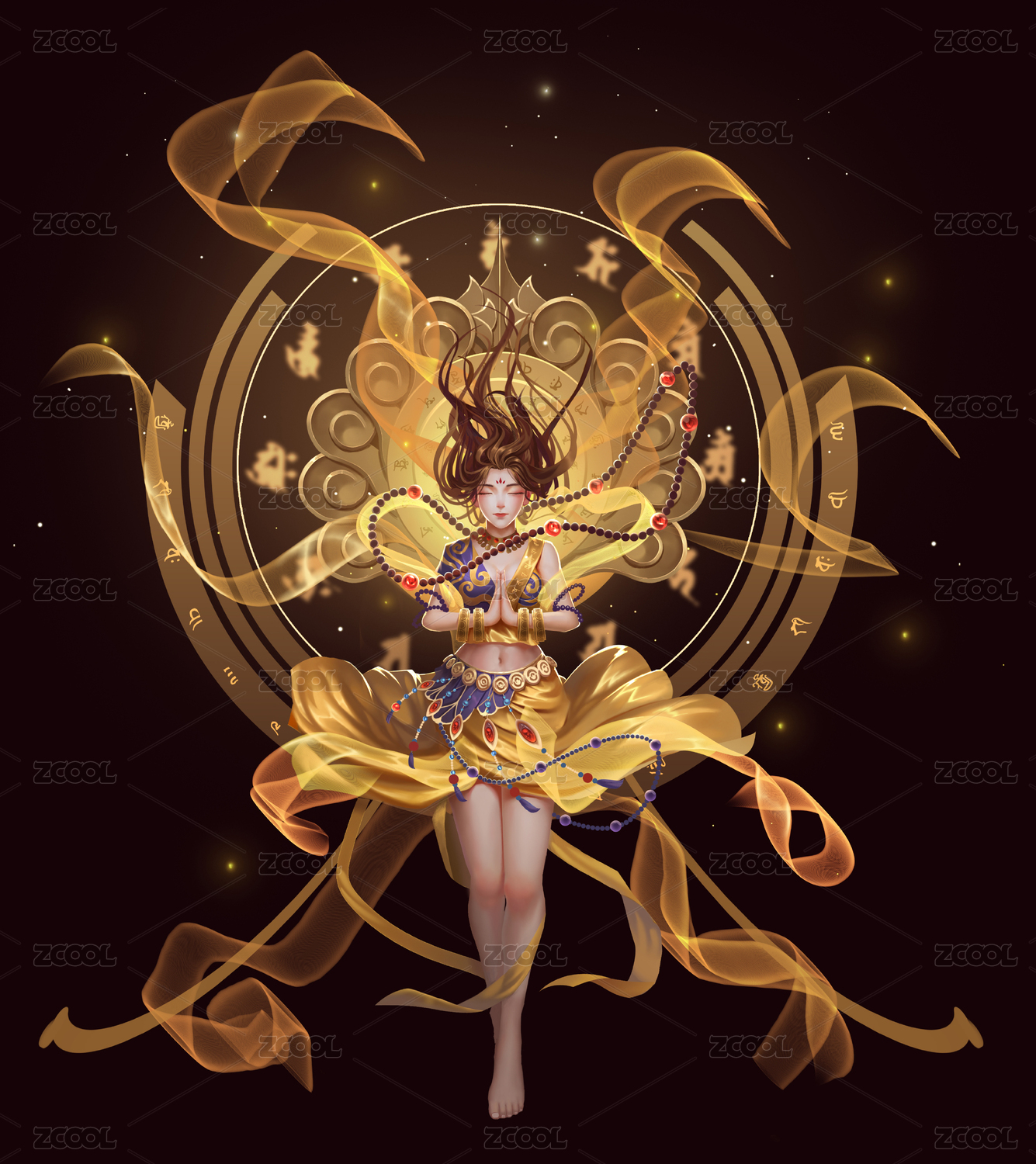 佛系人物插画