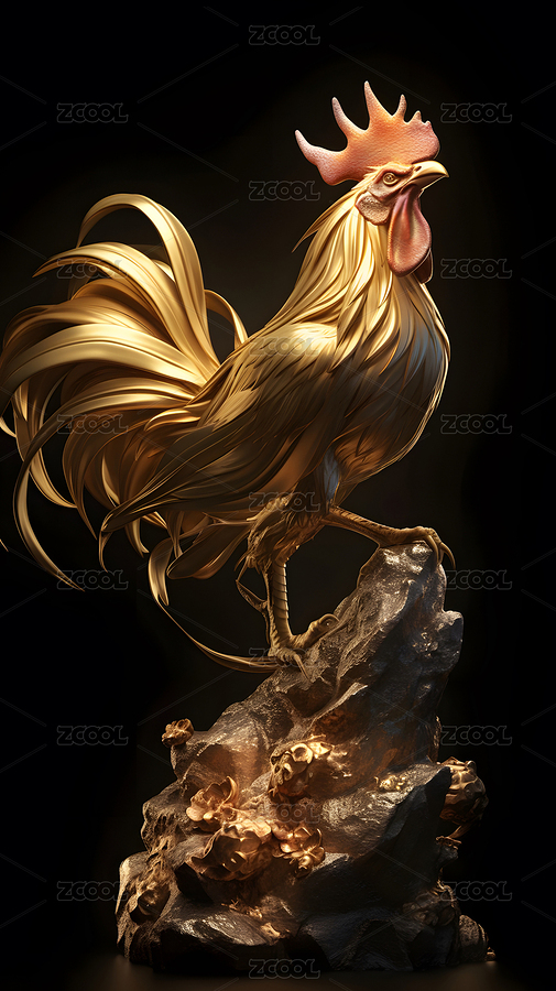 金鸡报晓雕塑（主预览-4983943） - 未分类 - 站酷设计师五芒原创素材 - 站酷ZCOOL