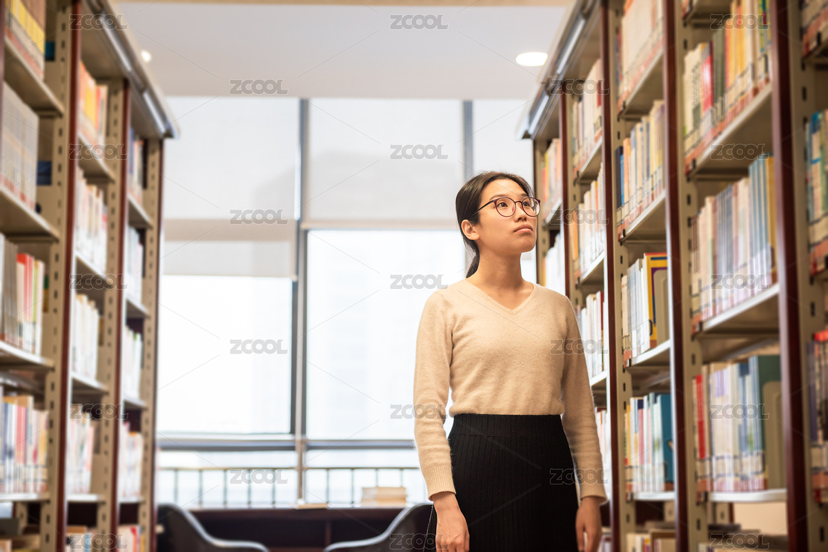 图书馆看书的女孩（主预览-7384574） - 未分类 - 站酷设计师旺旺旅行家原创素材 - 站酷ZCOOL