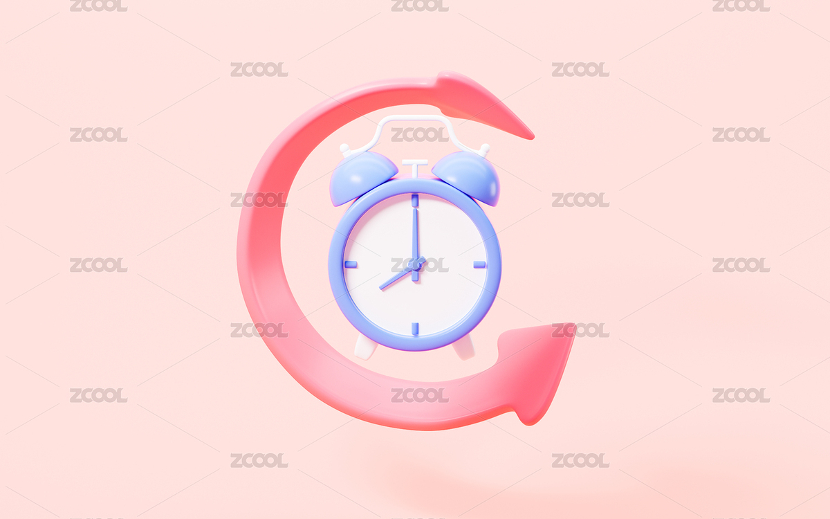 卡通常超時(shí)間工作運(yùn)行概念3D渲染（主預(yù)覽-9536143） - 未分類 - 站酷設(shè)計(jì)師TinaJi0718原創(chuàng)素材 - 站酷ZCOOL