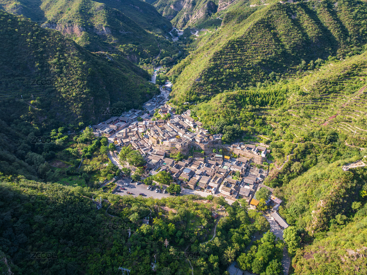 北京門頭溝爨底下村航拍（主預覽-11968032） - 未分類 - 站酷設計師why2husky原創(chuàng)素材 - 站酷ZCOOL