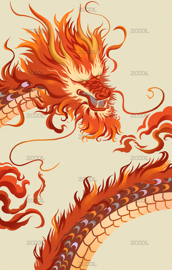 红色的龙插画（主预览-8326510） - 未分类 - 站酷设计师早苏oliver原创素材 - 站酷ZCOOL