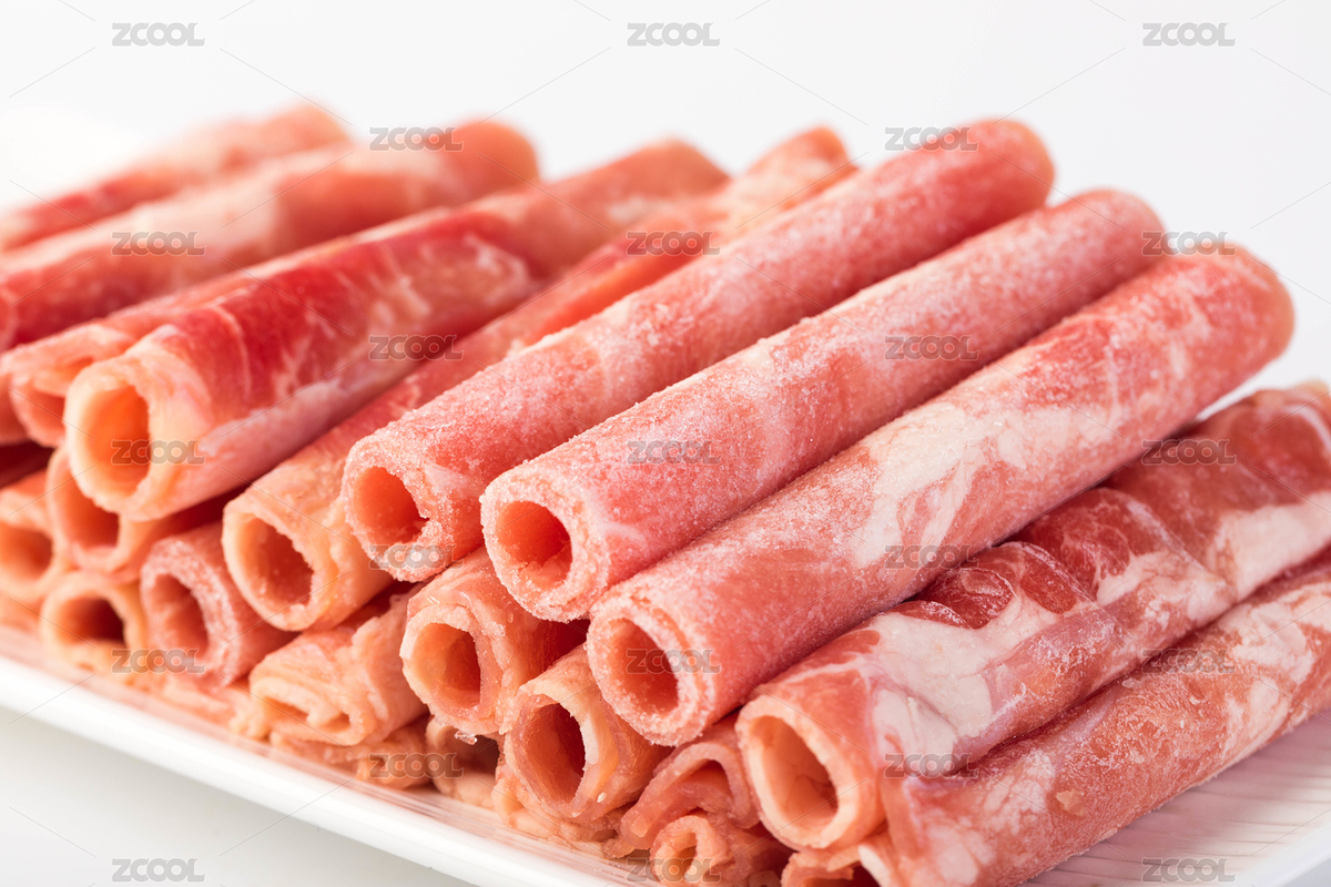 放在白色背景上的一盤火鍋食材羊肉卷（主預(yù)覽-5684747） - 未分類 - 站酷設(shè)計(jì)師丫姐原創(chuàng)素材 - 站酷ZCOOL