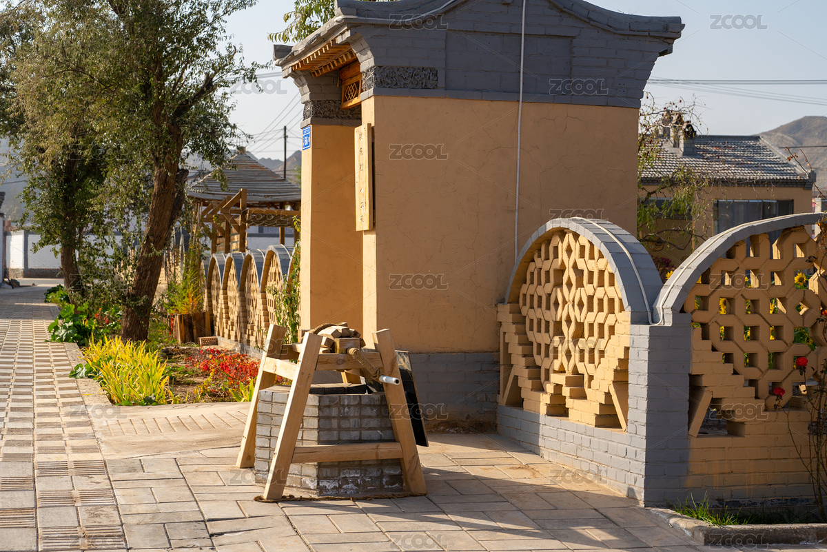 晴朗蓝天下乡村中的小农舍门前水井（主预览-6108280） - 未分类 - 站酷设计师梦游前生原创素材 - 站酷ZCOOL