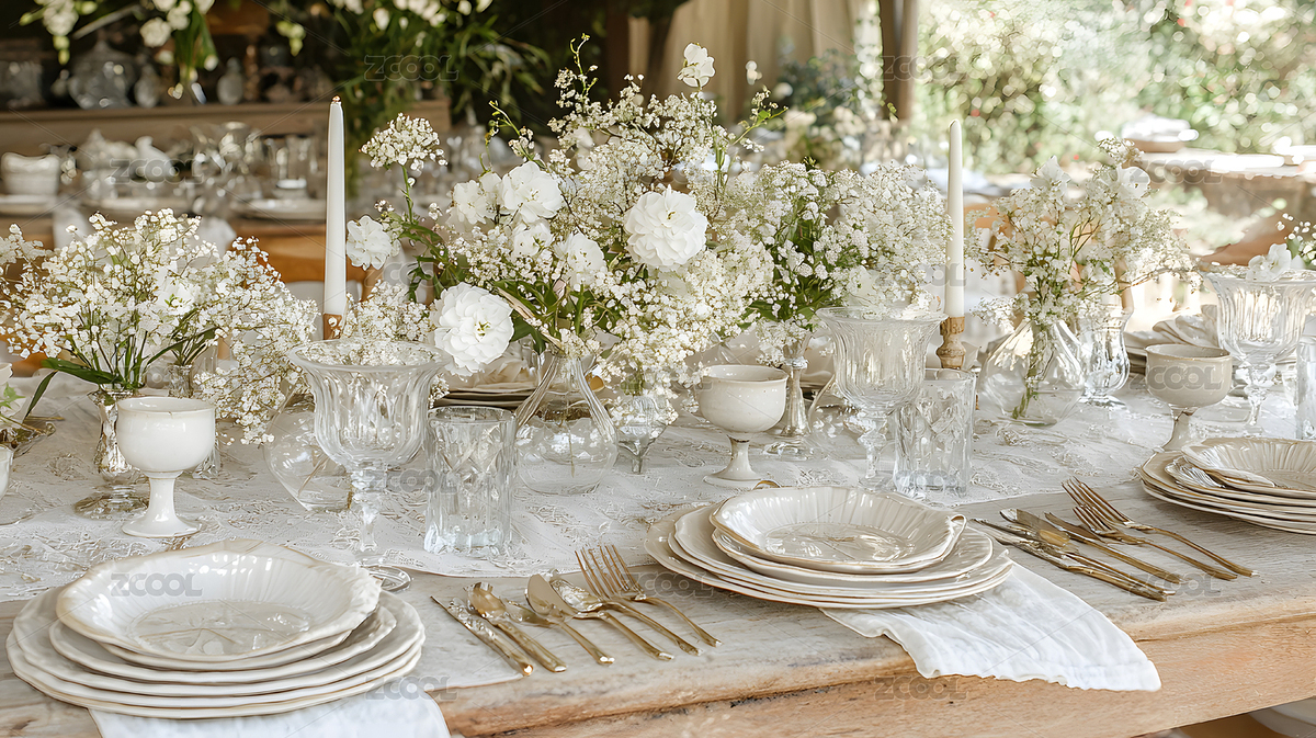 典雅白色花卉晚餐環(huán)境柔和燈光（主預(yù)覽-7016734） - 未分類 - 站酷設(shè)計師用腳開門原創(chuàng)素材 - 站酷ZCOOL