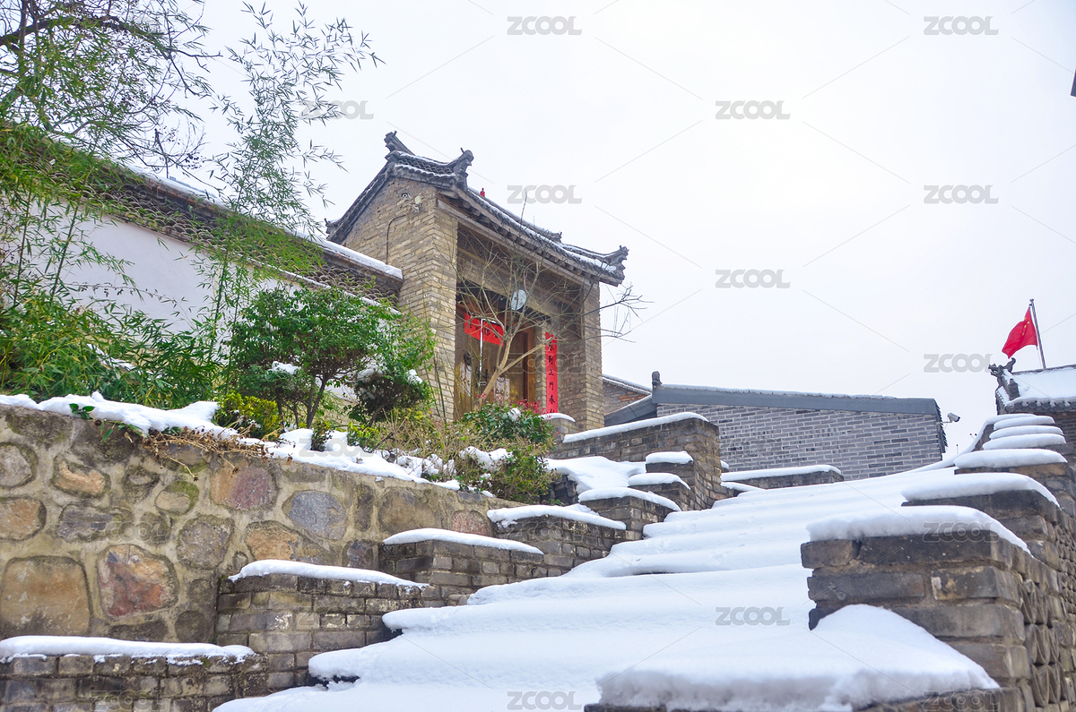 雪中农家院（主预览-2383811） - 未分类 - 站酷设计师闪眼世界原创素材 - 站酷ZCOOL