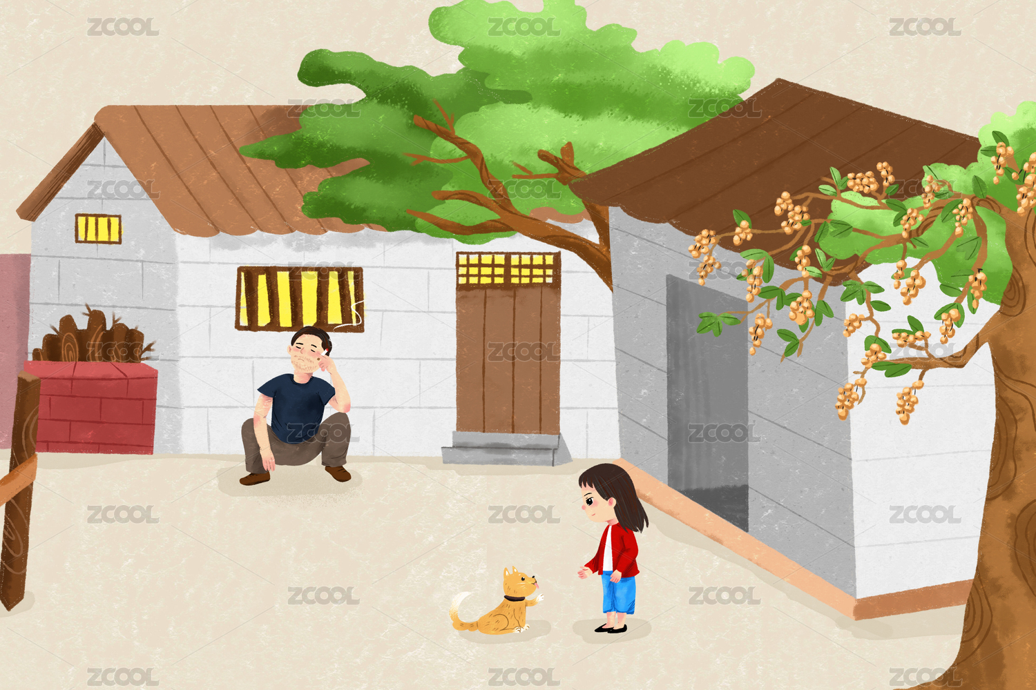 手绘儿插绘本