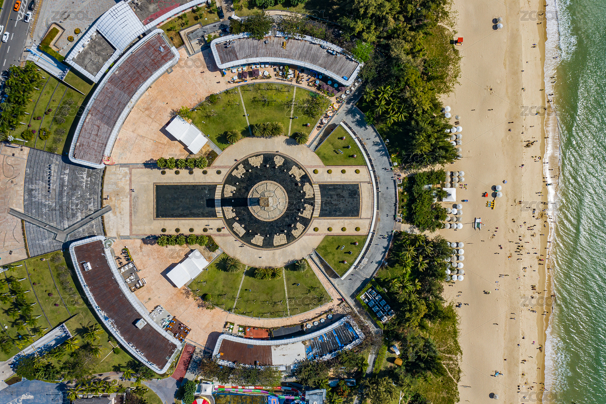 航拍海南三亚亚龙湾中心广场图腾柱地标建筑（主预览-6680159） - 未分类 - 站酷设计师VPiegemfHK原创素材 - 站酷ZCOOL