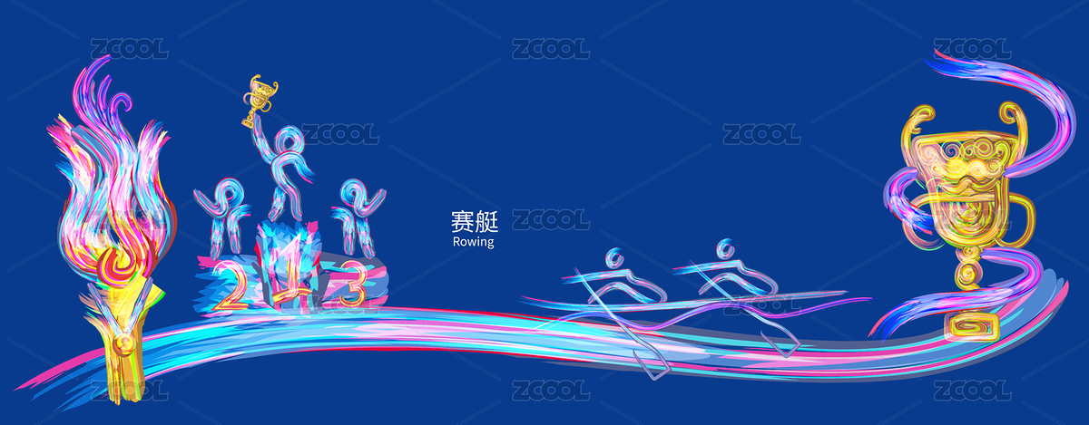 賽艇錦標(biāo)賽體育運(yùn)動會比賽的插畫（主預(yù)覽-4744848） - 未分類 - 站酷設(shè)計(jì)師靈魂畫師DJ藥靈兒原創(chuàng)素材 - 站酷ZCOOL