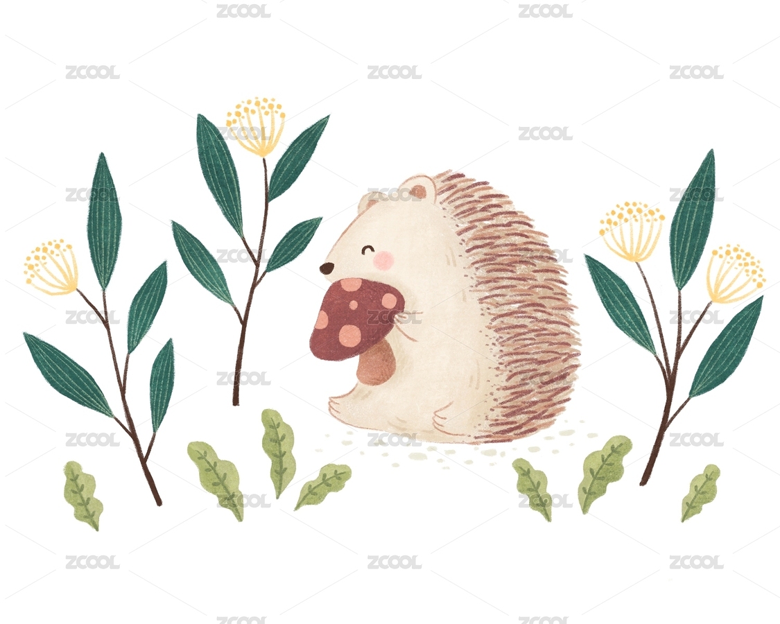 可愛刺猬插畫（主預(yù)覽-4838398） - 未分類 - 站酷設(shè)計師Sharrie123原創(chuàng)素材 - 站酷ZCOOL