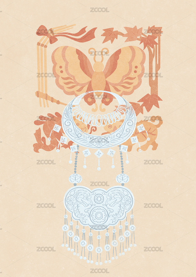 苗族黔東型服飾配飾銀項(xiàng)圈（主預(yù)覽-1632595） - 未分類 - 站酷設(shè)計(jì)師歪蹄原創(chuàng)素材 - 站酷ZCOOL