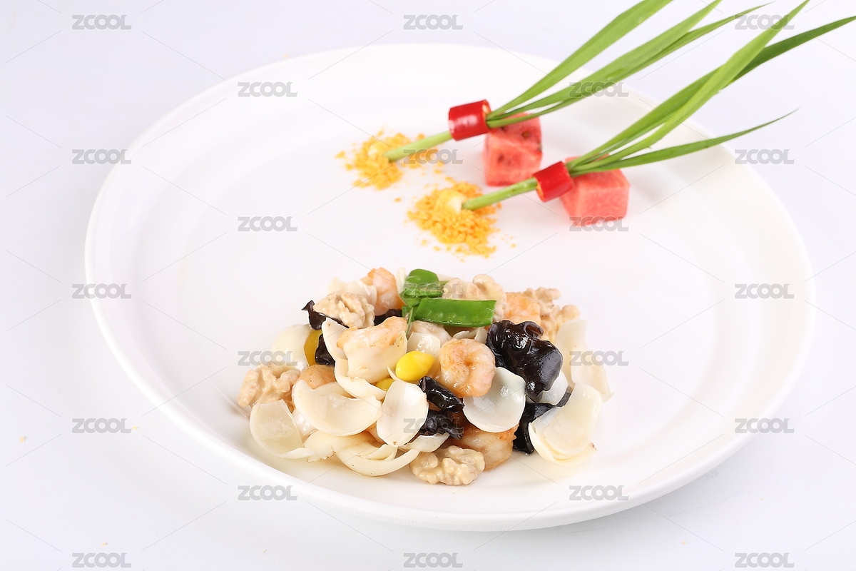 白色盤子上的百合炒蝦仁（主預(yù)覽-5077469） - 未分類 - 站酷設(shè)計師紅狐貍攝影工作室原創(chuàng)素材 - 站酷ZCOOL