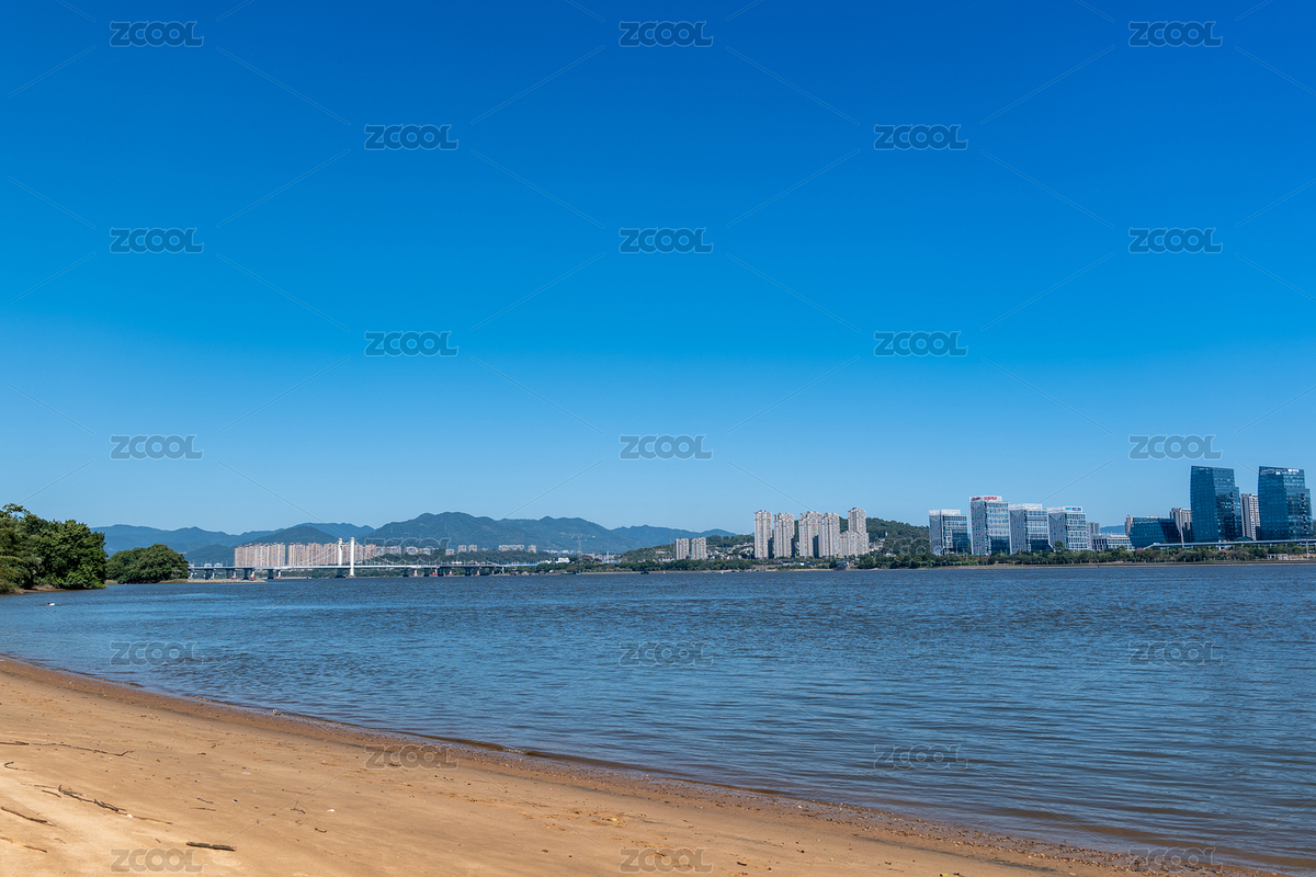 福州閩江的水面沙灘與現(xiàn)代化城市建筑發(fā)展（主預覽-12365687） - 未分類 - 站酷設計師ian12138原創(chuàng)素材 - 站酷ZCOOL