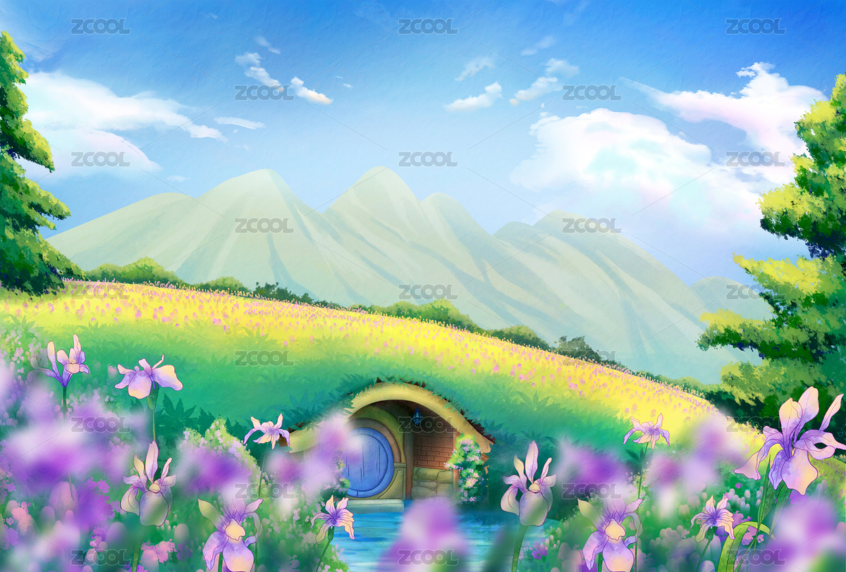 治愈溫馨漫步童話森林小屋背景（主預覽-5946818） - 未分類 - 站酷設(shè)計師C娃加油原創(chuàng)素材 - 站酷ZCOOL