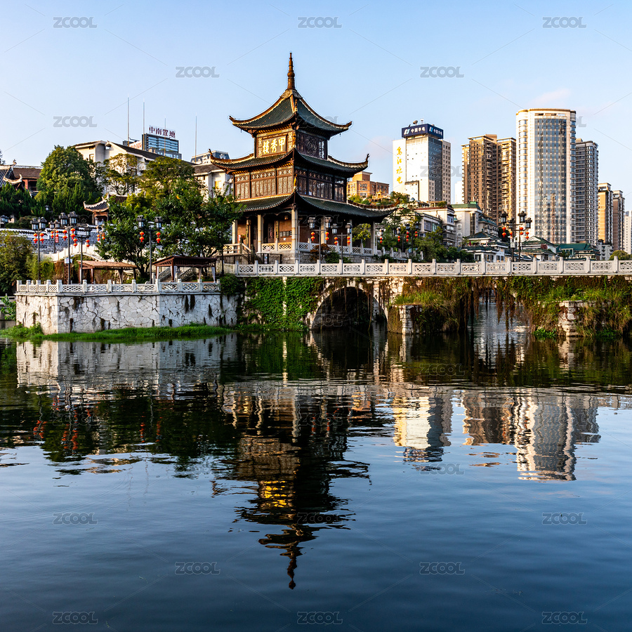 清晨的貴州貴陽甲秀樓文昌閣南明河建筑景觀（主預(yù)覽-5944599） - 未分類 - 站酷設(shè)計(jì)師DreamCont原創(chuàng)素材 - 站酷ZCOOL