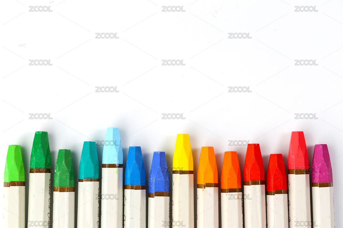 白色背景上整齊排列的油畫棒（主預覽-5651180） - 未分類 - 站酷設計師沉默的螺旋JN原創(chuàng)素材 - 站酷ZCOOL