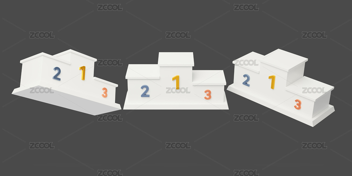 榮譽領獎臺冠亞季軍獎勵目標領獎3D（主預覽-1920355） - 未分類 - 站酷設計師Miruis原創(chuàng)素材 - 站酷ZCOOL
