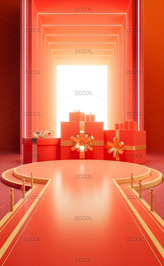 紅色質感電商活動開門紅大促無線端渲染背景（主預覽-2406423） - 未分類 - 站酷設計師easy寰原創(chuàng)素材 - 站酷ZCOOL