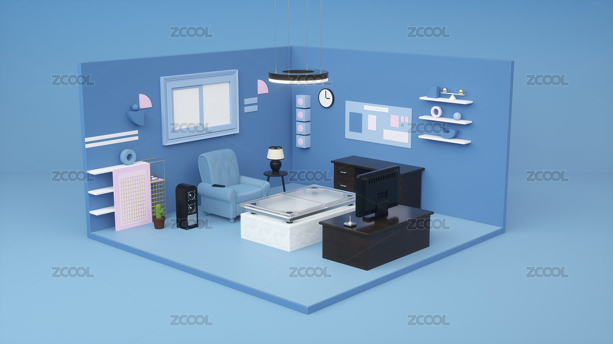 C4D房子微缩场景设计（主预览-1221480） - 未分类 - 站酷设计师象形字SEEN原创素材 - 站酷ZCOOL