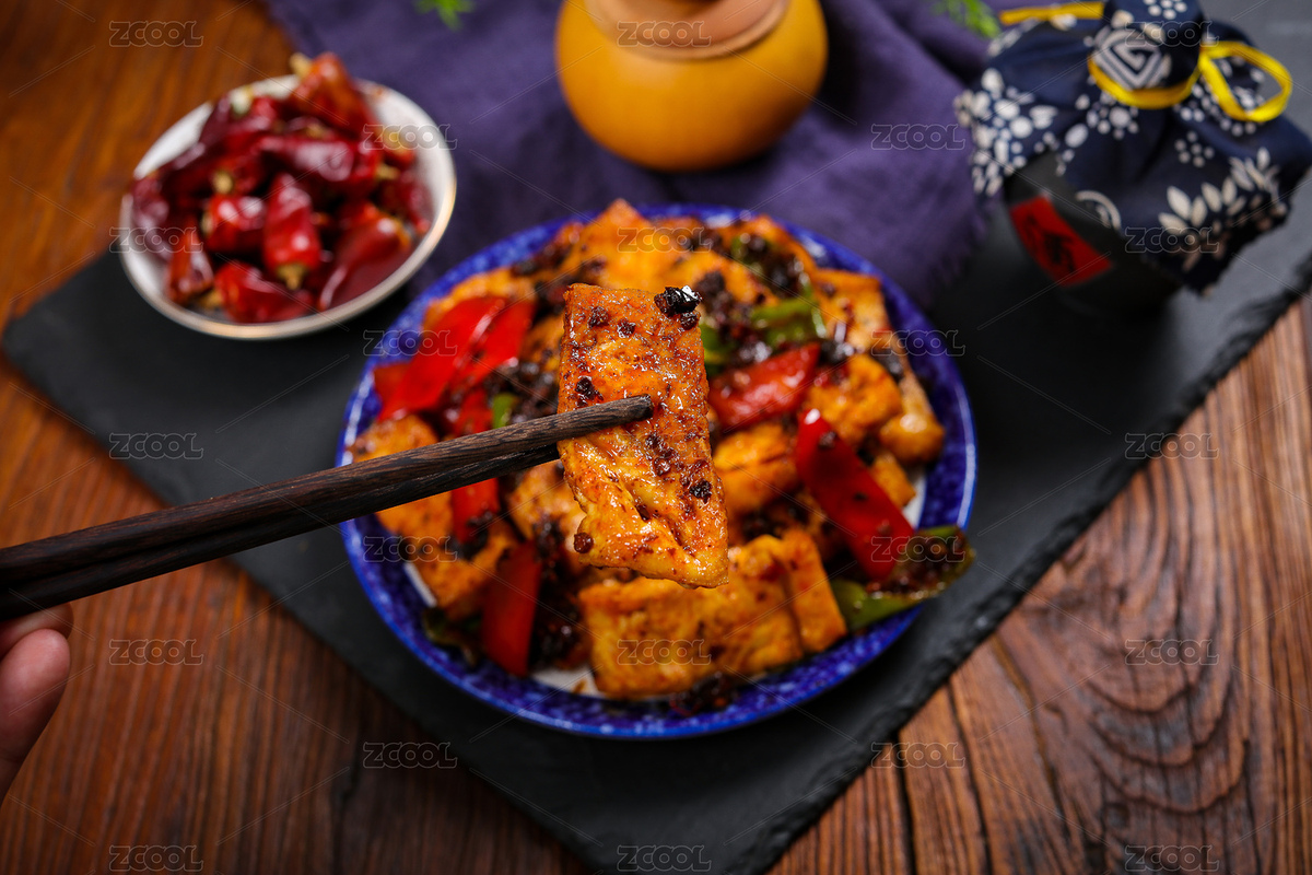 美味農(nóng)家菜辣椒豆豉煎豆腐（主預(yù)覽-6423784） - 未分類 - 站酷設(shè)計(jì)師曇華碎影原創(chuàng)素材 - 站酷ZCOOL