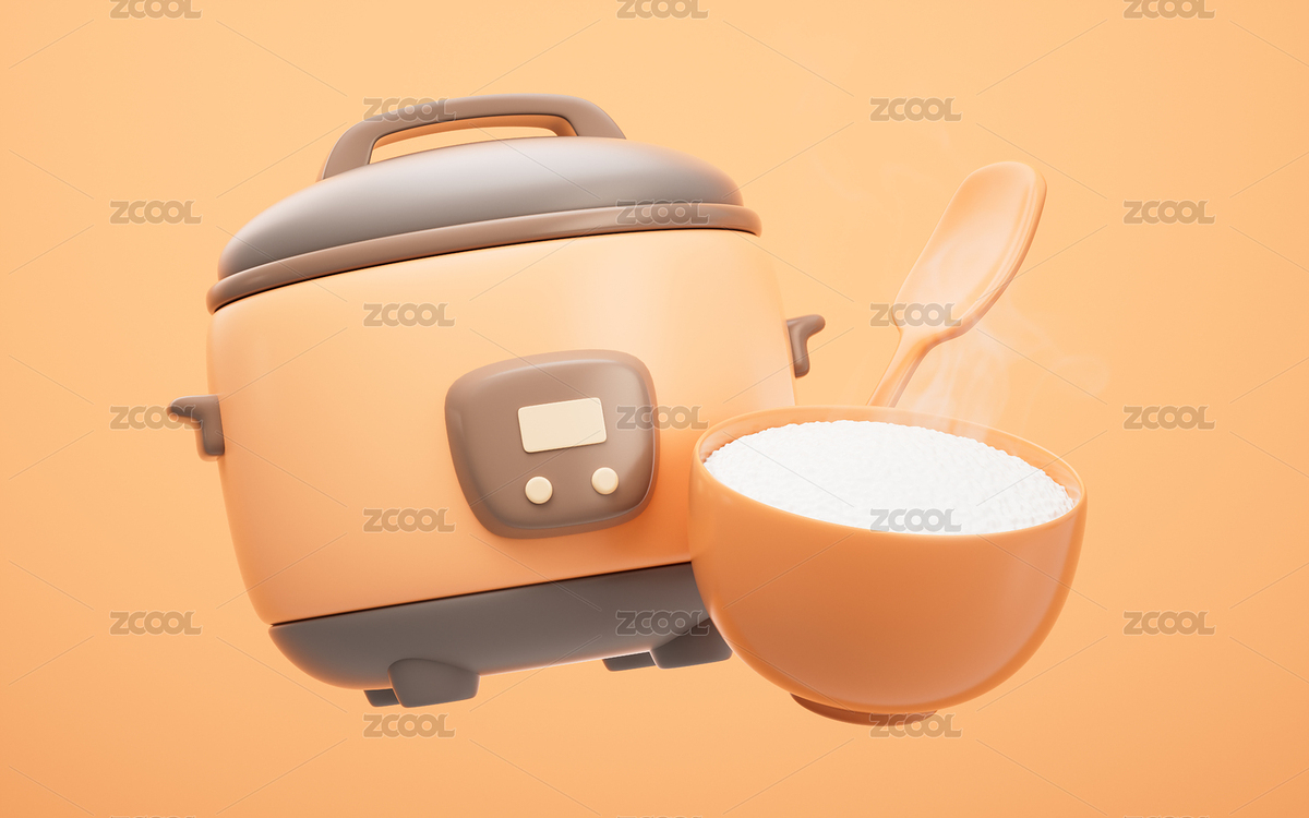 卡通廚房電器電飯鍋三維渲染（主預(yù)覽-1320975） - 未分類 - 站酷設(shè)計(jì)師VinkFan原創(chuàng)素材 - 站酷ZCOOL