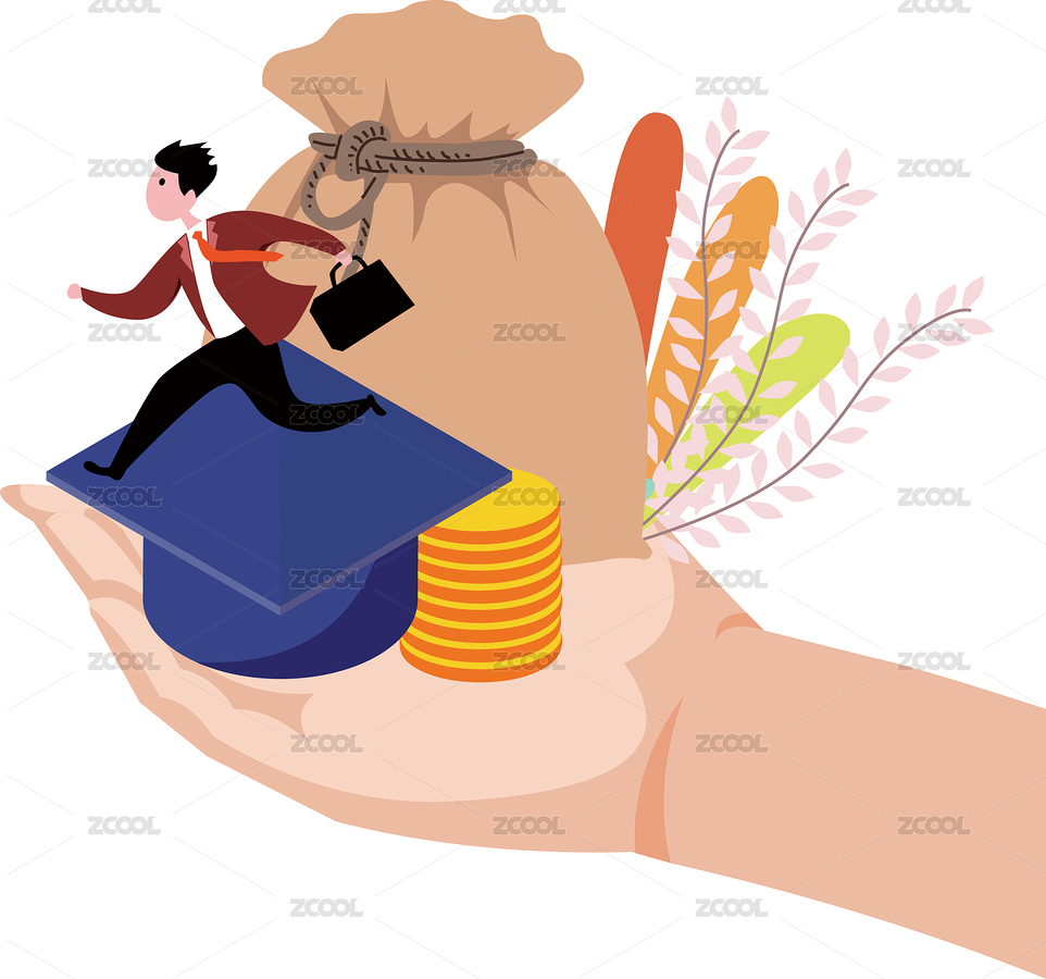 白底創(chuàng)意插畫，大學畢業(yè)生就業(yè)創(chuàng)業(yè)補貼呵護（主預(yù)覽-2857825） - 未分類 - 站酷設(shè)計師獵茶人原創(chuàng)素材 - 站酷ZCOOL