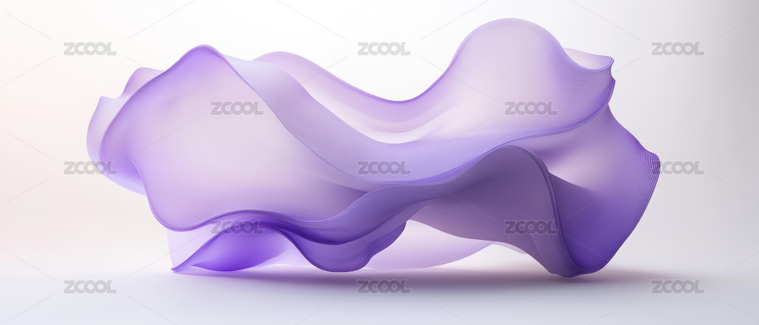 紫色流动艺术雕塑
