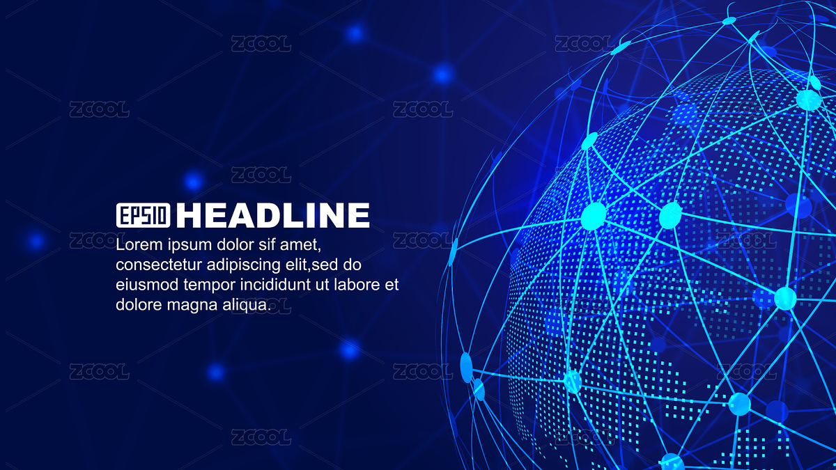 数码地球、点线结合，全球网络科技抽象矢量背景（主预览-3535044） - 未分类 - 站酷设计师hqrloveq原创素材 - 站酷ZCOOL