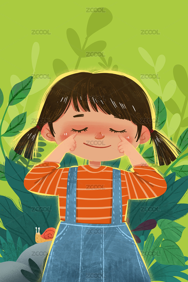 世界愛眼日保護(hù)視力眼睛保健操插畫（主預(yù)覽-1742315） - 未分類 - 站酷設(shè)計(jì)師Cara丫丫原創(chuàng)素材 - 站酷ZCOOL