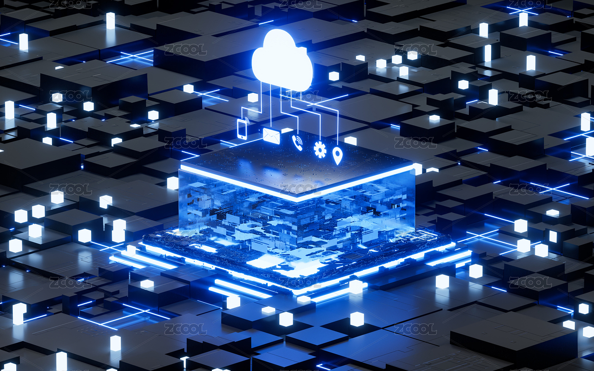 云計算與電子科技背景3D渲染（主預(yù)覽-1845748） - 未分類 - 站酷設(shè)計師TinaJi0718原創(chuàng)素材 - 站酷ZCOOL