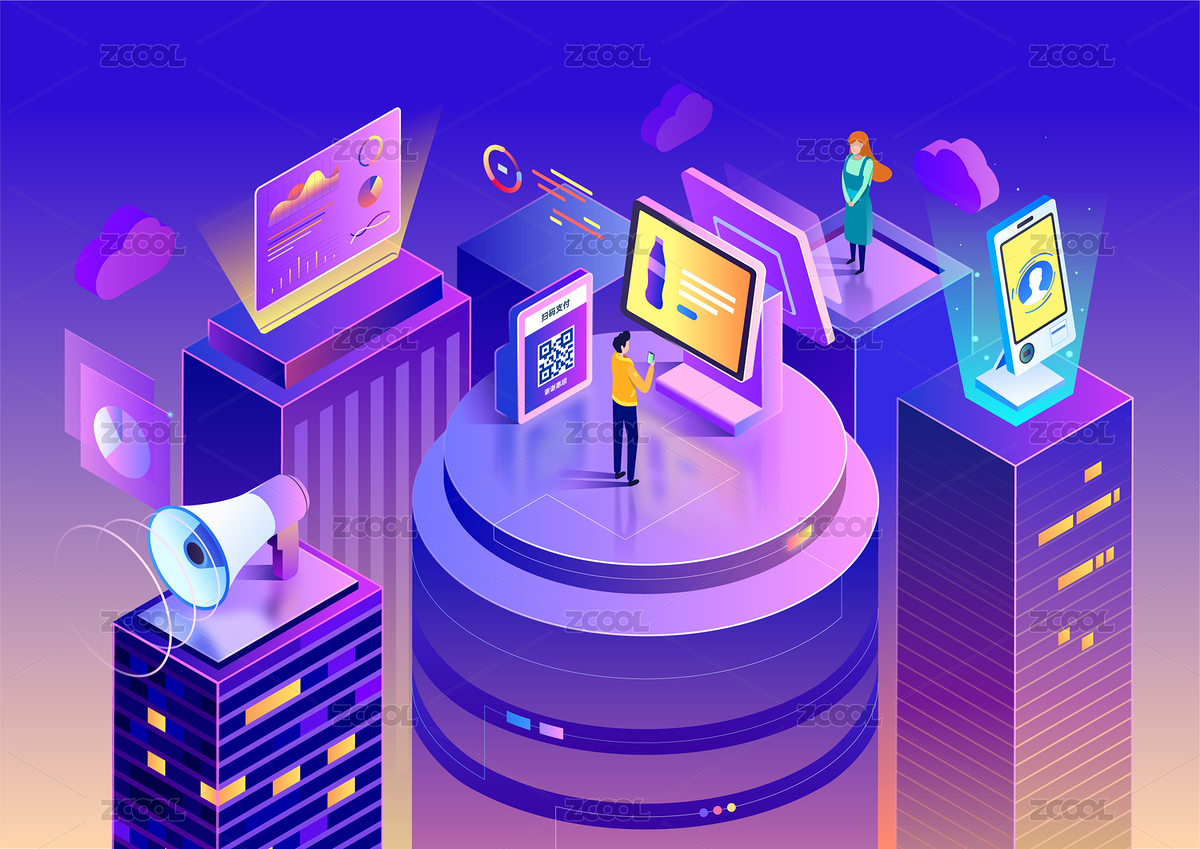 移動支付2.5D場景（主預覽-419712） - 未分類 - 站酷設(shè)計師LIUYUNLIHE原創(chuàng)素材 - 站酷ZCOOL