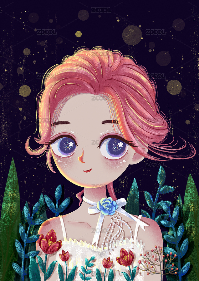 兒插肌理小仙女頭像（主預覽-2227050） - 未分類 - 站酷設計師小茹哥哥原創(chuàng)素材 - 站酷ZCOOL