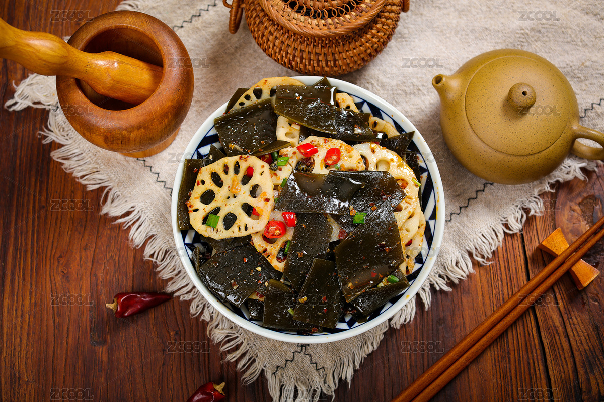 開胃下飯菜涼拌海帶藕片（主預(yù)覽-1642160） - 未分類 - 站酷設(shè)計師曇華碎影原創(chuàng)素材 - 站酷ZCOOL