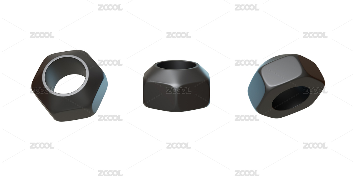 五金工具机械制造必备螺母3D（主预览-7824637） - 未分类 - 站酷设计师Miruis原创素材 - 站酷ZCOOL