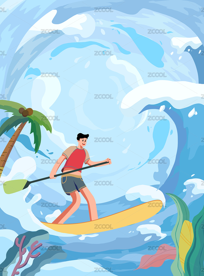 槳板沖浪（主預覽-3066852） - 未分類 - 站酷設計師面似坦率原創(chuàng)素材 - 站酷ZCOOL