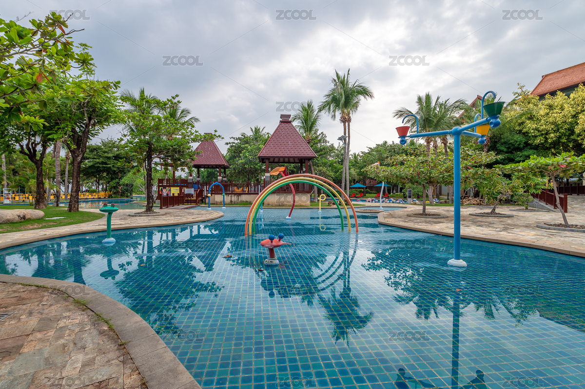 海南三亞旅游度假村的戶外游泳池（主預覽-5052074） - 未分類 - 站酷設計師字游哉原創(chuàng)素材 - 站酷ZCOOL