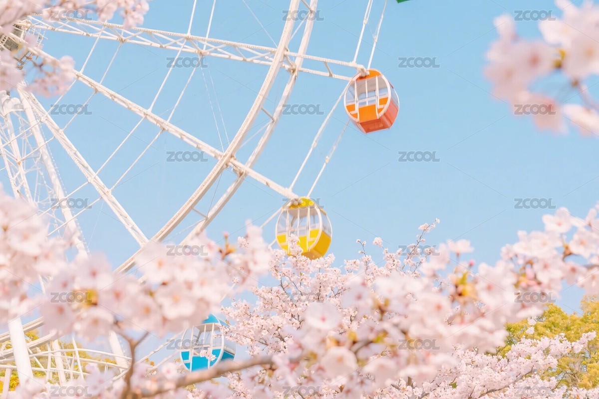 櫻花摩天輪春日?qǐng)鼍埃ㄖ黝A(yù)覽-10638007） - 未分類 - 站酷設(shè)計(jì)師F6VR8bwyUi原創(chuàng)素材 - 站酷ZCOOL