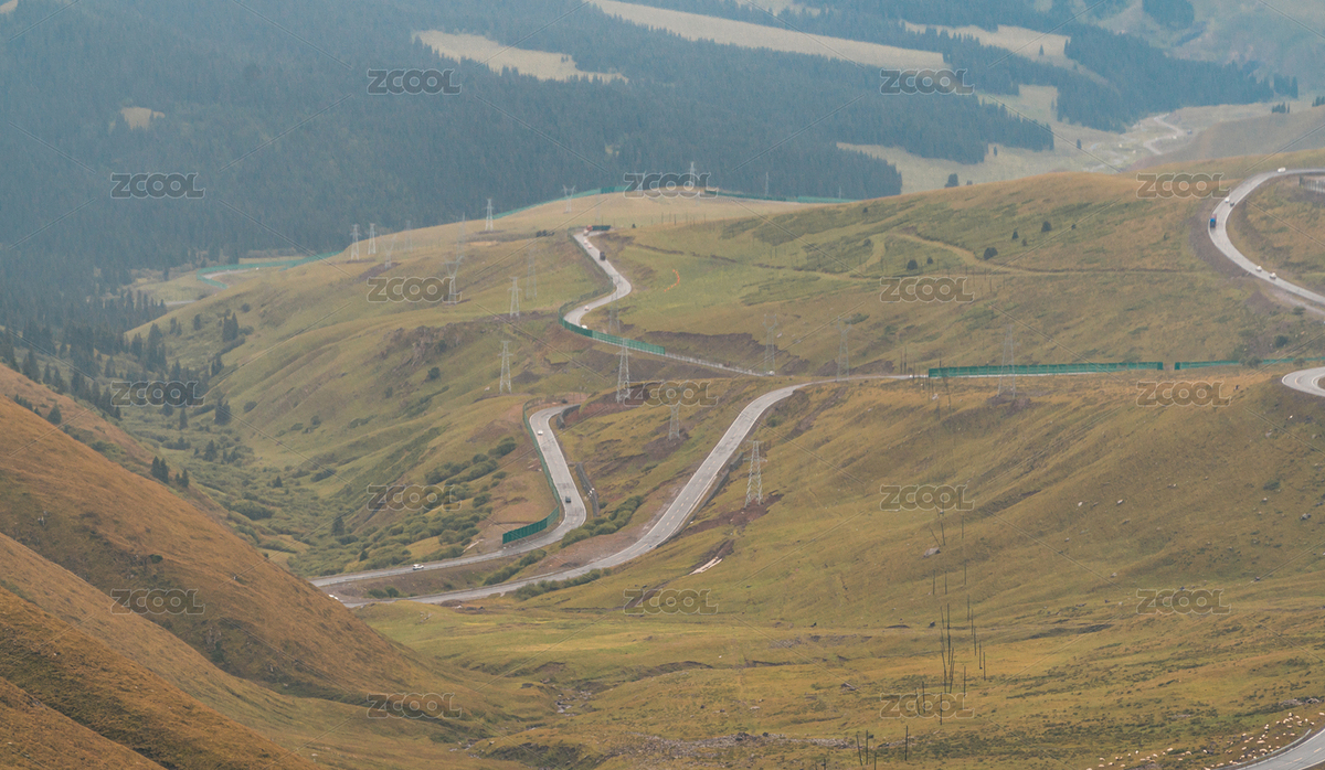 中国西部新疆伊犁草原盘山路风光（主预览-5070221） - 未分类 - 站酷设计师YuanPhoto原创素材 - 站酷ZCOOL