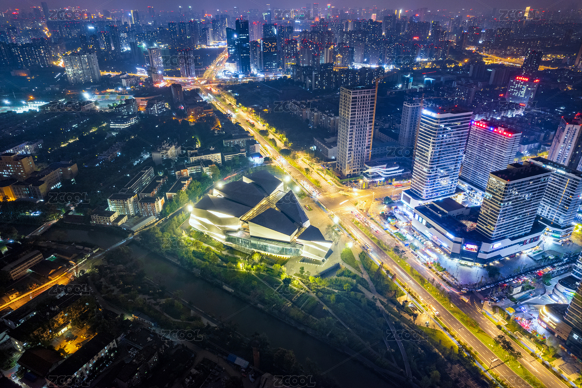 成都自然博物館夜景航拍（主預(yù)覽-9502659） - 未分類 - 站酷設(shè)計(jì)師龍泉山小魔王原創(chuàng)素材 - 站酷ZCOOL